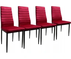 Dankor Design 4 veliūrinių kėdžių rinkinys Rožinė Raudona Elegance and Comfort HIT glamour HIT