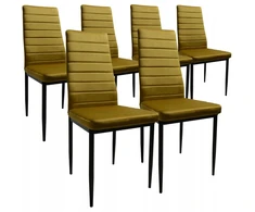 Dankor Design 6 auksinių veliūrinių kėdžių rinkinys Elegance and Comfort HIT glamour HIT