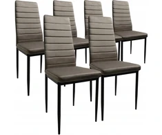 Dankor Design 6 Milky Pilkas Velvet kėdžių rinkinys Elegance and Comfort HIT glamour HIT