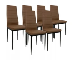 Dankor Design 6 šviesiai rudos kėdės glamour palėpės modernus svetainės valgomojo patogumas