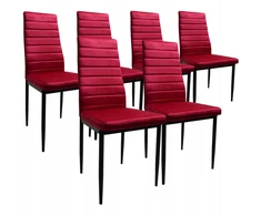Dankor Design 6 veliūrinių kėdžių rinkinys Rožinė Raudona Elegance and Comfort HIT glamour HIT