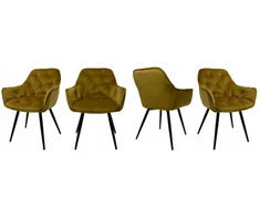 DANKOR DESIGN ARTEN VELVET GOLD fotelis