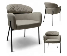 Dankor Design Detroito smėlio spalvos Curio kėdė Moderni fotelis svetainė Loft Glamour virtuvė