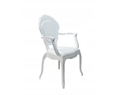 Dankor Design GLAMOUR fotelis, baltas polikarbonatas