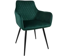 Dankor Design Lisbon fotelis, buteliukas žalias aksomas, juodos kojos