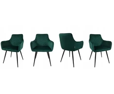 Dankor Design Lisbon fotelis, buteliukas žalias aksomas, juodos kojos