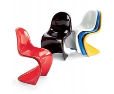 Dankor Design Panton kėdė, juoda GLOSS