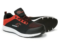 Darbo pusbačiai iš tekstilės VENNER Raudonas, S1P, raudonos sp., dydis 45