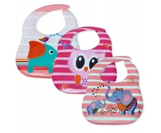 Dartomik 3 pakuotės CLEARANCE BIBS mergaitei su VELCRO POCKET BPA FREE raštais