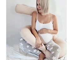 Daugiafunkcinė pagalvė nėščiosioms Flumi, smėlio spalvos
