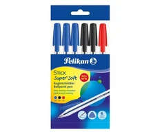 Daugiaspalvis rašiklis Pelikan Stick Super Soft, 6 vnt.