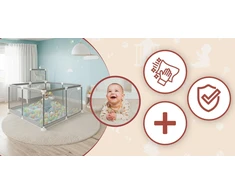 Daza Kids KOJEC DLA DZIECKA NIEMOWLĄT 126x126 KREPŠYS SUCHY BASEN MATA KOSZYKÓWKA PIŁKI