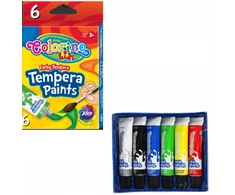 Dažai Colorino Tempera Paint, 6 spalvos, 12 ml