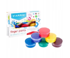 Dažai piešimui pirštais Starpak 40 ml, 6 vnt.
