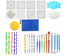 DAŽYMO RINKINYS DIY MANDALA, KERAMINIS DAŽYMAS, 32 Vnt