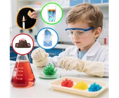 Ddoo Mokslo rinkinys EKSPERIMENTAI vaikams 52in1 instrukcijos Lenkijos laboratorija
