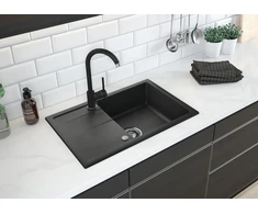 Deante granitinė virtuvinė plautuvė Deante Leda ZRD 2113, Graphite