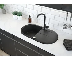 Deante granitinė virtuvinė plautuvė Deante Piva ZQI 211B, Graphite