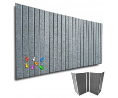 Deccart TABLICA FILCOWA LAMELE na plan lekcji 60x120cm filc Pilka 38 + PINEZKI