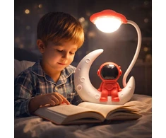 Decortrend Astronaut LED naktinė lempa vaikams kambariui ant rašomojo stalo, USB NAKTIS