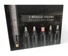 Decotime Sparkle Glitter &amp; Twin kaligrafijos markeriai, 6 vnt.