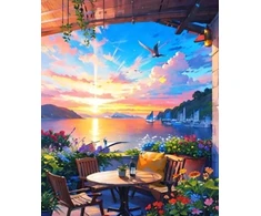 Deimantinė mozaika Namas aušra terasoje 30x40cm 2000154 Norimpex