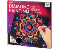 1P Deimantinės tapybos mozaika „pasidaryk pats“ – „Mandala Velvet Canvas“ 3D