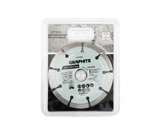 Graphite Deimantinis segmentinis pjovimo diskas, 115 x 22,2 mm, sausam ir šlapiam pjovimui