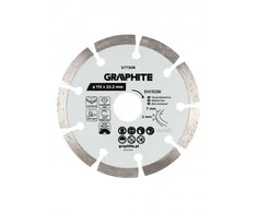 Graphite Deimantinis segmentinis pjovimo diskas, 115 x 22,2 mm, sausam ir šlapiam pjovimui