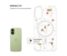Dėklas Fixed „MagBloom“ | Galinis dangtelis | „Apple“ | „iPhone 17“ | TPU | Rausvai slyvų spalvos
