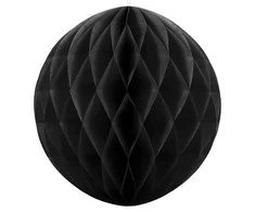 Party Deco Korėtas apvalus papuošimas 20cm 1 vnt juodas