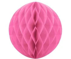 Party Deco Korėtas apvalus papuošimas 20cm 1 vnt tamsiai rožinis