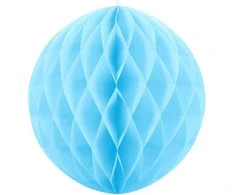 Party Deco Korėtas apvalus papuošimas 20cm 1 vnt melsvas