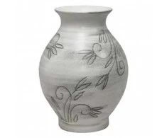 Dekoratyvi vaza Athena D22cm H32cm keraminė/balta