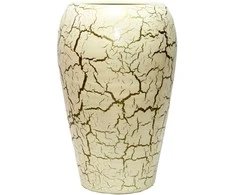 Dekoratyvi vaza D24cm H36.5cm keraminė/balta