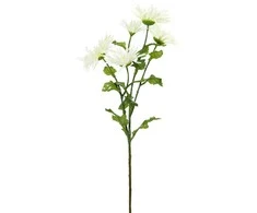 Bikuvalt Dekoratyvinė gėlė Chrizantemos šakelė balta/žalsva (12) h 76 cm SAVEX