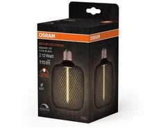 Dekoratyvinė LED lemputė OSRAM DECO, E27 SQ100BK, 3,5 W, 1800K, 150 lm, NON-DIM, juodos sp
