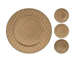 Dekoratyvinė lėkštė GOLD Matinis, 3 rūšys, 33 cm, 1 vnt