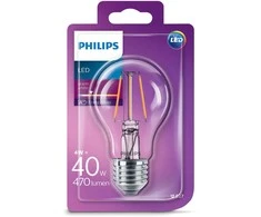 Dekoratyvinė šviesos diodų lemputė PHILIPS, A60, 4 W, E27, 470 lm, 2700K, atitinka 40 W