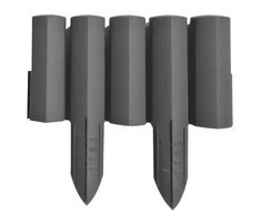 Dekoratyvinė tvorelė L27cm H15/25cm/8vnt. antracito spalvos