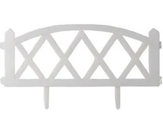 Dekoratyvinė tvorelė L60cm H32.5cm balta/plastikinė