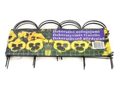 Dekoratyvinės tvorelės 4vnt. H24cm/L25cm juodos