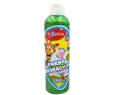 Dekoratyviniai dažai Inspiria 250 ml, žali su blizgučiais
