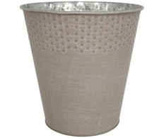 Dekoratyvinis gėlių vazonas Ø13cm H13.5cm metalinis