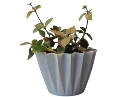 Dekoratyvinis gėlių vazonas Ø14cm H14cm baltas