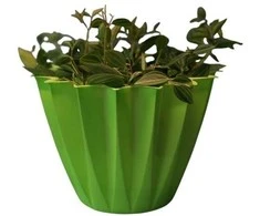 Dekoratyvinis gėlių vazonas Ø14cm H14cm šviesiai žalias
