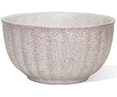 Dekoratyvinis gėlių vazonas Ø14cm H7cm keraminis/šviesių spalvų
