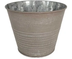 Dekoratyvinis gėlių vazonas Ø17cm H13.5cm metalinis