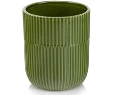 Dekoratyvinis gėlių vazonas Barcelona Ø13cm H15cm keraminis/žalias