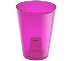 Dekoratyvinis gėlių vazonas Coubi Orchid D13cm H17cm plastikinis/rožinis